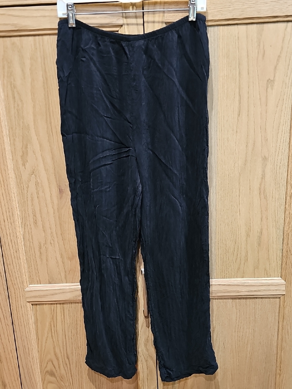Johnny Was Sheer Black Pants Swim Cover Up Small Rayon Elastic Waist Items